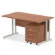 Rayleigh Straight Desk With 2 Draw Mobile Pedestal